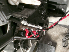 純正にはない配線取り出し口