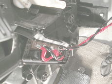 純正にはない配線取り出し口
