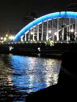 隅田川と永代橋ライトアップ