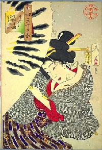 風俗三十二相 深川門前仲町芸者図(国立国会図書館所蔵)